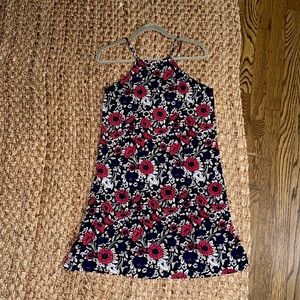 High Neck Floral Dress